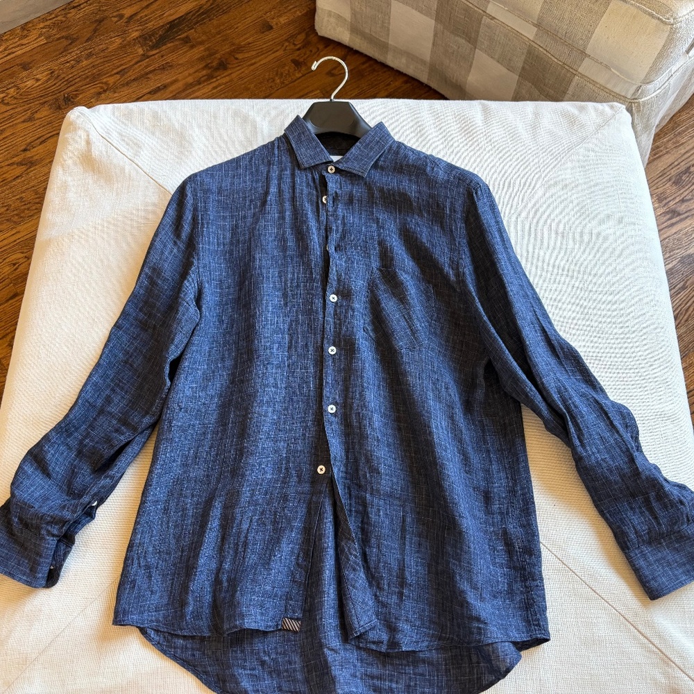 Billy Reid 100% Linen Shirt - Size L - LIKE NEW